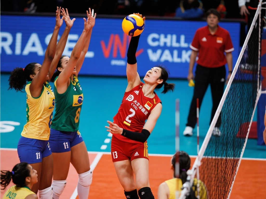 中国女排对阵巴西女排精彩直播